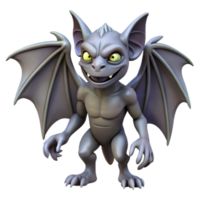 vibrant industrial A creepy gargoyle with wings and a menacing expression. NO BACKGROUND with Transparent Background. precision png