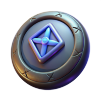 unforgettable nordic A single, magical amulet with glowing runes. NO BACKGROUND with Transparent Background. high resolution png