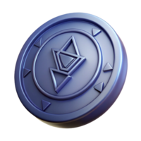 dramatic dynamic contemporary A single, ancient coin with mystical symbols. NO BACKGROUND with Transparent Background. original png