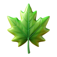 dazzling abstract Green leaf of a maple tree NO BACKGROUND with Transparent Background. flawless png