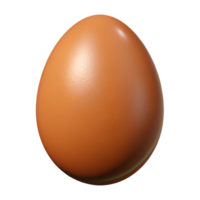 glorious tranquil tropical One brown chicken egg NO BACKGROUND with Transparent Background. masterfully captured png