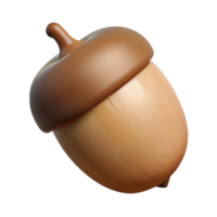 fascinating whimsical surreal Single acorn NO BACKGROUND with Transparent Background. studio quality png