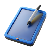 deslumbrante extraordinário uma tábua computador com caneta caneta. não fundo com transparente fundo. png