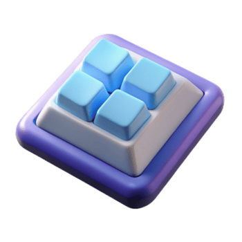 impresionante juguetón creativo un soltero llave desde un computadora teclado. No antecedentes con transparente antecedentes. magistralmente capturado png