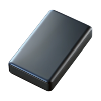 magnificent tranquil traditional A portable hard drive, black and rectangular. NO BACKGROUND with Transparent Background. refined png