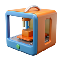 pacífico deslumbrante uma 3d impressora, bocal visível. não fundo com transparente fundo. Alto qualidade png