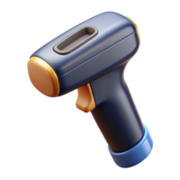dazzling rare A barcode scanner, handheld. NO BACKGROUND with Transparent Background. png
