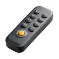 immaculate peaceful nordic A television remote control, black. NO BACKGROUND with Transparent Background. refined png