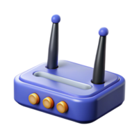fascinante futurista uma roteador, com antenas estendido. não fundo com transparente fundo. Alto resolução png