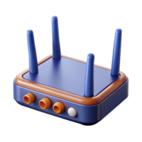 striking distinctive A router, with antennas extended. NO BACKGROUND with Transparent Background. png