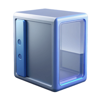 spectaculaire iconique une ordinateur cas, vider. non Contexte avec transparent Contexte. png