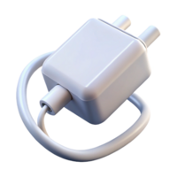 harmonieux frappant une téléphone chargeur, blanche. non Contexte avec transparent Contexte. sans faille png
