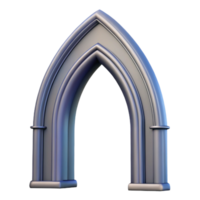 dynamic sumptuous Gothic arch, pointed design, NO BACKGROUND with Transparent Background. flawless png