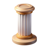 dramatic calm minimalist Doric column, simple design, NO BACKGROUND with Transparent Background. expertly shot png