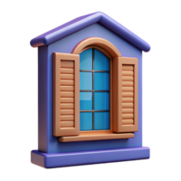 nostalgic captivating Traditional house window, shuttered frame, NO BACKGROUND with Transparent Background. impeccable png