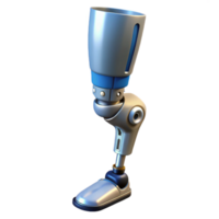 mesmerizing futuristic Cybernetic prosthetic leg with hydraulic pistons NO BACKGROUND with Transparent Background. precision png