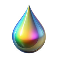 breathtaking peaceful elegant A single drop of water reflecting a rainbow. NO BACKGROUND with Transparent Background. gallery standard png