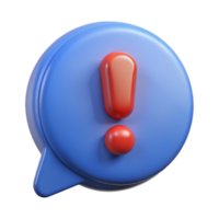 striking intense elegant A stylized speech bubble with an exclamation mark. NO BACKGROUND with Transparent Background. 4K png