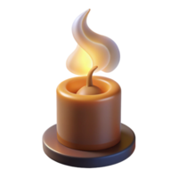 remarkable contemporary A single, burning candle, emitting magical smoke, NO BACKGROUND with Transparent Background. gallery standard png