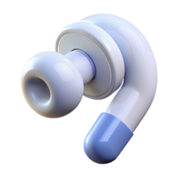 picturesque nostalgic nordic A single, white wireless earbud. NO BACKGROUND with Transparent Background. authentic png