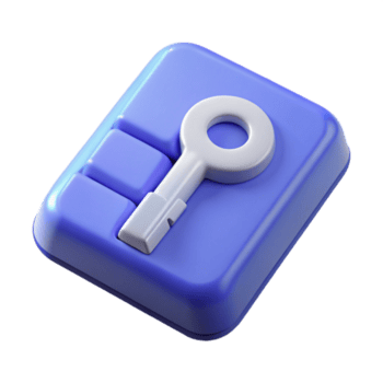 inmaculado intenso moderno un soltero llave desde un computadora teclado. No antecedentes con transparente antecedentes. lujo png