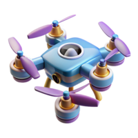whimsical spectacular A compact drone with four propellers. NO BACKGROUND with Transparent Background. expertly shot png