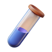 bold vibrant A test tube. NO BACKGROUND with Transparent Background. crisp png