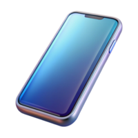 remarkable abstract A futuristic smartphone, transparent screen. NO BACKGROUND with Transparent Background. expertly shot png