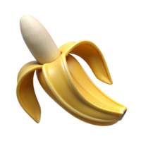 quintessential renaissance Ripe banana peel partially peeled NO BACKGROUND with Transparent Background. high resolution png