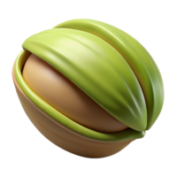 dramatic pristine Single pistachio nut shelled NO BACKGROUND with Transparent Background. precision png