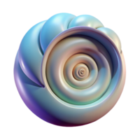 elegant harmonious coastal Seashell spiral NO BACKGROUND with Transparent Background. precision png
