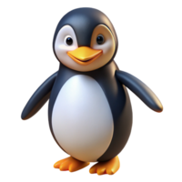 peaceful splendid A penguin, waddling. NO BACKGROUND with Transparent Background. top-tier png