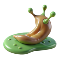 dynamic stunning A slug, leaving a slime trail. NO BACKGROUND with Transparent Background. perfect clarity png