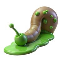 notable avant-garde A slug, leaving a slime trail. NO BACKGROUND with Transparent Background. flawless png