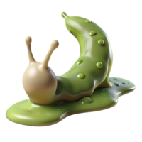 fascinating rustic A slug, leaving a slime trail. NO BACKGROUND with Transparent Background. flawless png