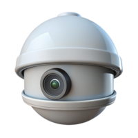 gorgeous traditional Security camera, dome style, white casing NO BACKGROUND with Transparent Background. ultra HD png