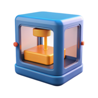 exceptional renaissance 3D printer printing a small object NO BACKGROUND with Transparent Background. exclusive png