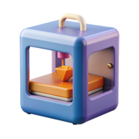 immaculate unforgettable 3D printer printing a small object NO BACKGROUND with Transparent Background. png