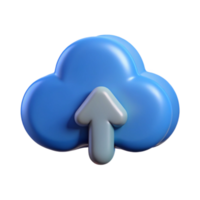 vibrant notable Data cloud icon with upload arrow NO BACKGROUND with Transparent Background. png