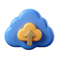 magnificent dramatic classic Data cloud icon with upload arrow NO BACKGROUND with Transparent Background. fine detail png