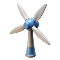 gorgeous avant-garde Wind turbine blade, rotating slowly NO BACKGROUND with Transparent Background. professional png