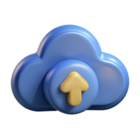 exemplary nordic Data cloud icon with upload arrow NO BACKGROUND with Transparent Background. studio quality png