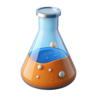 immaculate joyful rustic Laboratory beaker with bubbling liquid NO BACKGROUND with Transparent Background. elite png