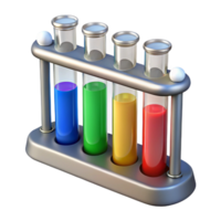 alluring notable Test tube rack with various colored liquids NO BACKGROUND with Transparent Background. png