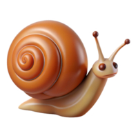 impressive tropical A snail crawling, NO BACKGROUND with Transparent Background. 4K png