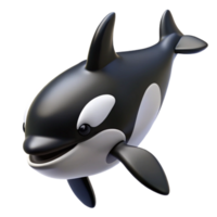 majestic retro A killer whale orca, NO BACKGROUND with Transparent Background. fine detail png