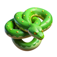 coveted gothic A slithering green tree python. NO BACKGROUND with Transparent Background. fine detail png