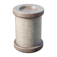 alluring joyful renaissance Concrete pillar, cylindrical support structure NO BACKGROUND with Transparent Background. precision png