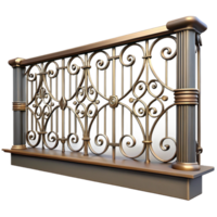 alluring exemplary Balcony railing, wrought iron decorative design NO BACKGROUND with Transparent Background. png