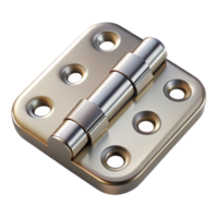 dynamic fascinating Hinge, metal piece for attaching a door or window NO BACKGROUND with Transparent Background. masterfully captured png